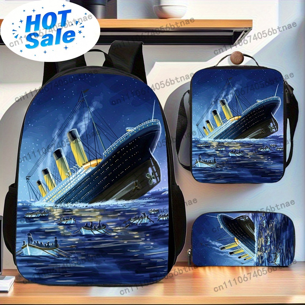Handbags - 3-delige rugzakset met Titanic-print | Inclusief
