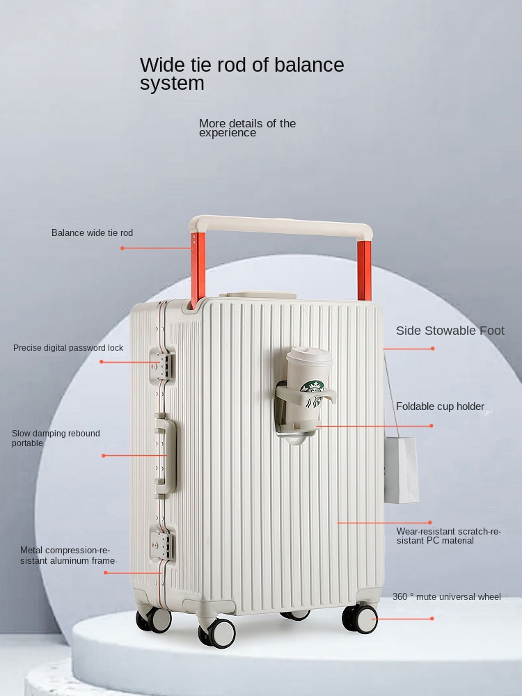 Nieuwe koffer met brede handgr - Aluminum Frame Carry On Luggage recensie en prijs